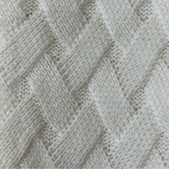 Vintage Woven Cardigan Sz L Quilted Knit Pearl Button Front Sweater Grannycore - Picture 6 of 14